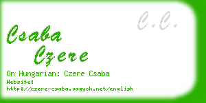 csaba czere business card